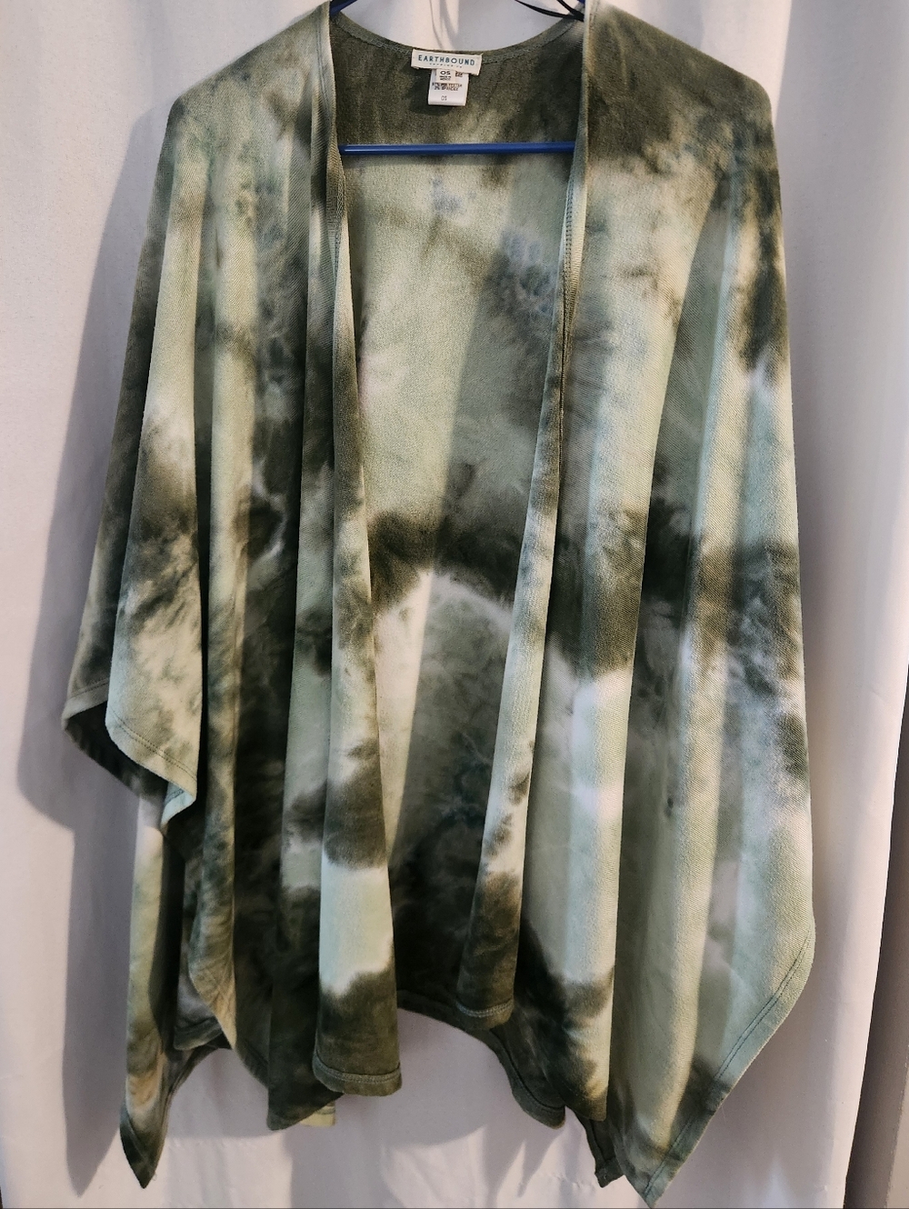 Earthbound Tading Co. tie-dye drape kimono olive green